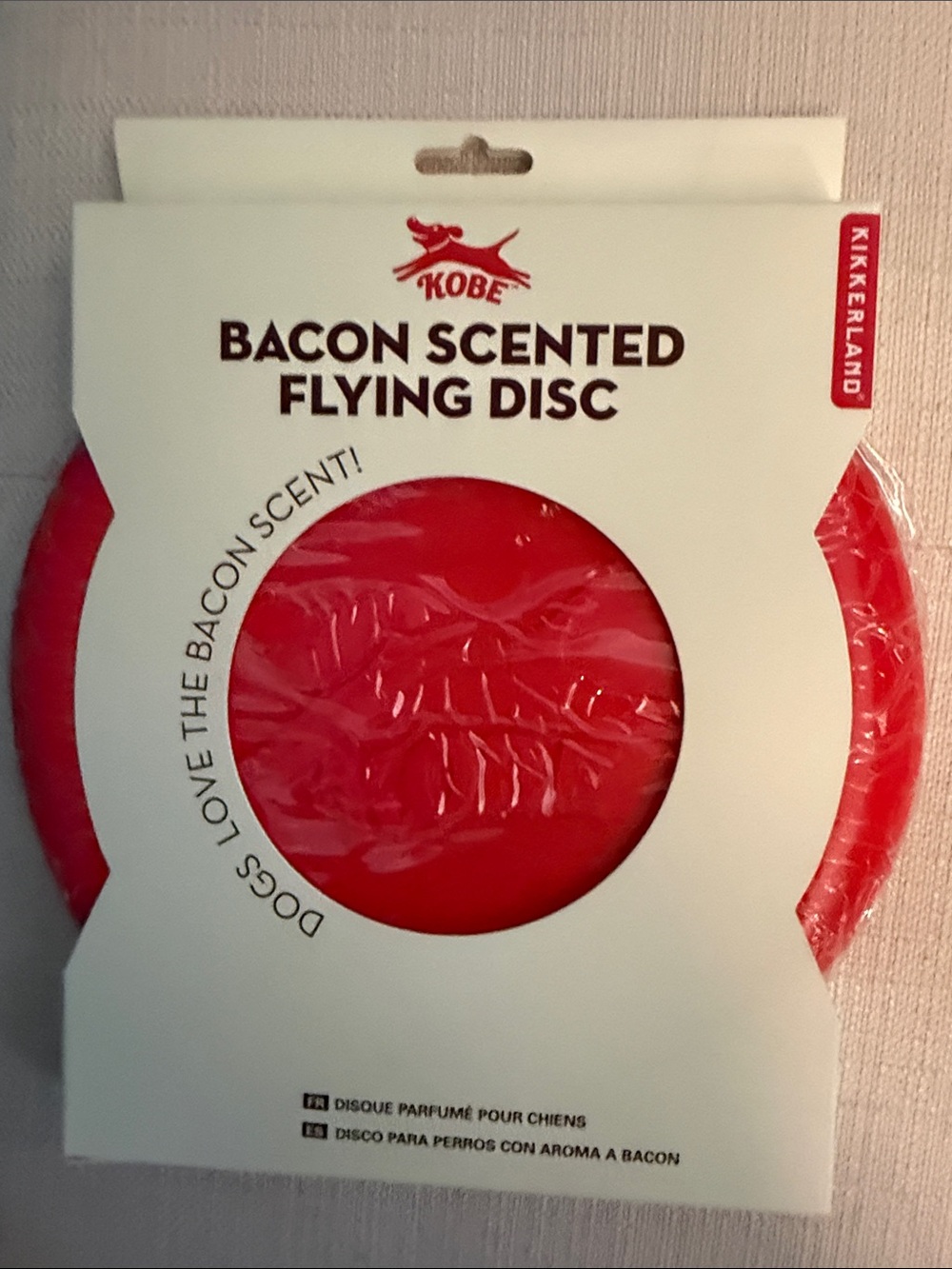 Kikkerland Red Bacon Scented Flying Disc